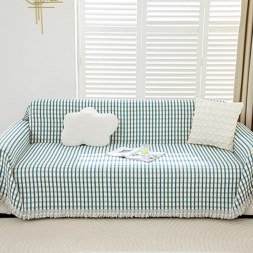 Bedrucktes Sofatuch, eleganter und einfacher rutschfester, staubdichter Sofabezug, modischer Schonbezug für 1-4-Kissen-Sofas und L-förmige Sofas, einfach anzubringen Image