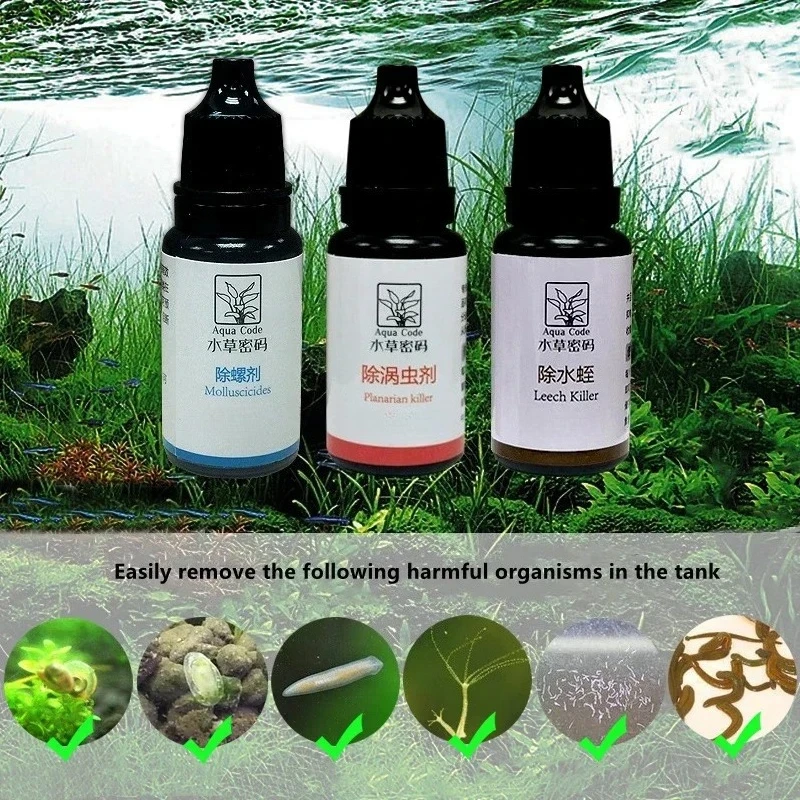10 ml Planaria Wurm Killer Fungizid Molluscicide Schnecke Leech Entfernung Behandlung für Aquarium Fisch Garnelen Tanks Image