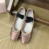 Damen-Ballerinas aus Satin, Paar, Valentinstag, Geburtstag, Geschenke, langlebig, Festival-Accessoire, Abendschuhe, Mary Janes, Damenschuhe
