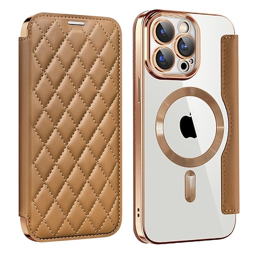 Handy Hülle Handyhüllen Für iPhone 17 Pro Max 17 Air 16e 13 12 11 Pro Max Brieftaschenhülle Mit Magsafe Transparent Kartenfach Retro TPU PU-Leder Image