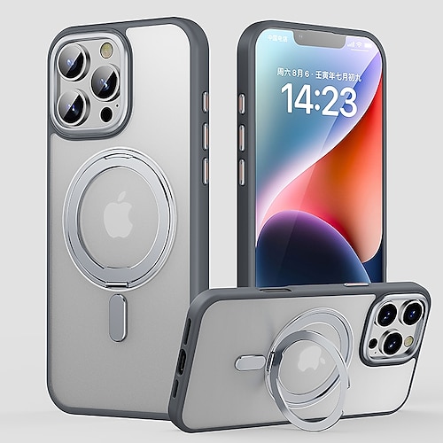 Handy Hülle Handyhüllen Für iPhone 17 Pro Max 17 Air 16 15 14 Pro Max Plus 16e 13 12 11 Pro Max Rückseite Mit Ständer Magnetisch Unterstützt kabelloses Laden Retro TPU PC Image