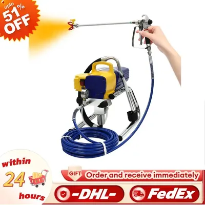1800W Wall Paint Sprayer High Efficiency Electric Airless Sprayer Machine 3600PSI for Ceiling Floor Wall Spraying