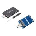 Mini MSATA a USB 3.0 Scatola per disco rigido Convertitore SSD da 6 Gbps Custodia adattatore PCI-E wireless per SSD 30*30/50 MSATA