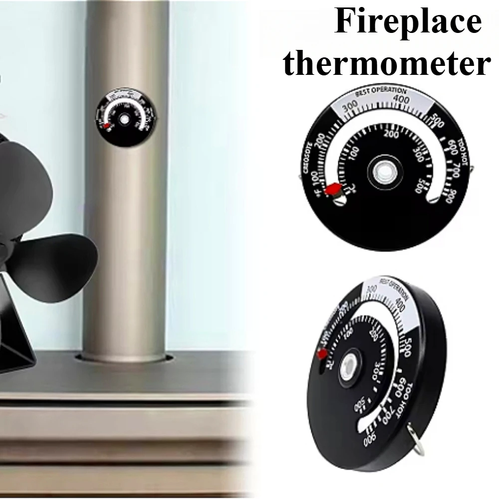 Holz Kamin Thermometer Kamin Ventilator Herd Brennanzeige Temperaturanzeige Magnetisches Kamin Kaminrohrmessgerät