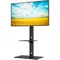Supporto da pavimento universale per TV LCD OLED LED da 30-70 pollici, supporto TV da pavimento regolabile in altezza con ripiani in vetro temperato 2 livelli