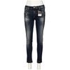 le temps des cerises Damen Jeans, Gr. 28, marineblau, Elasthan, Baumwolle, Synthetik