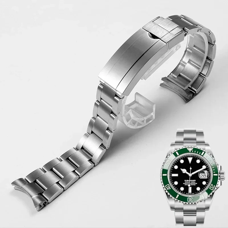 Watch Bracelet For Rolex DAYTONA GMT SUBMARINER Watch Accessories Metal Strap 904 Stainless Steel Watch Band Chain 20mm 21mm