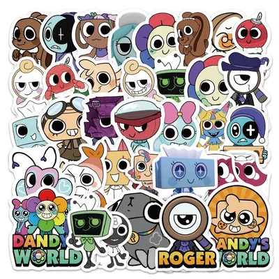10/30/52PCS Dandys World Cartoon Sticker DIY Decoration PVC Waterproof Skateboard Notebook Graffiti Toy