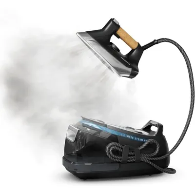 Iron, Ultimate Steam Pro Stainless Steel Soleplate Professional Steam Station for Clothes, 1800 Watts, 1.3L Removable Tank