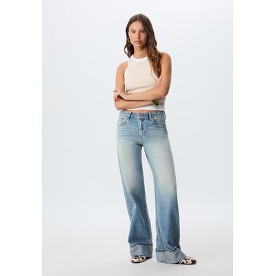 Stradivarius D91 Low wide-leg jeans MEDIUM LIGHT BLUE DENIM 10