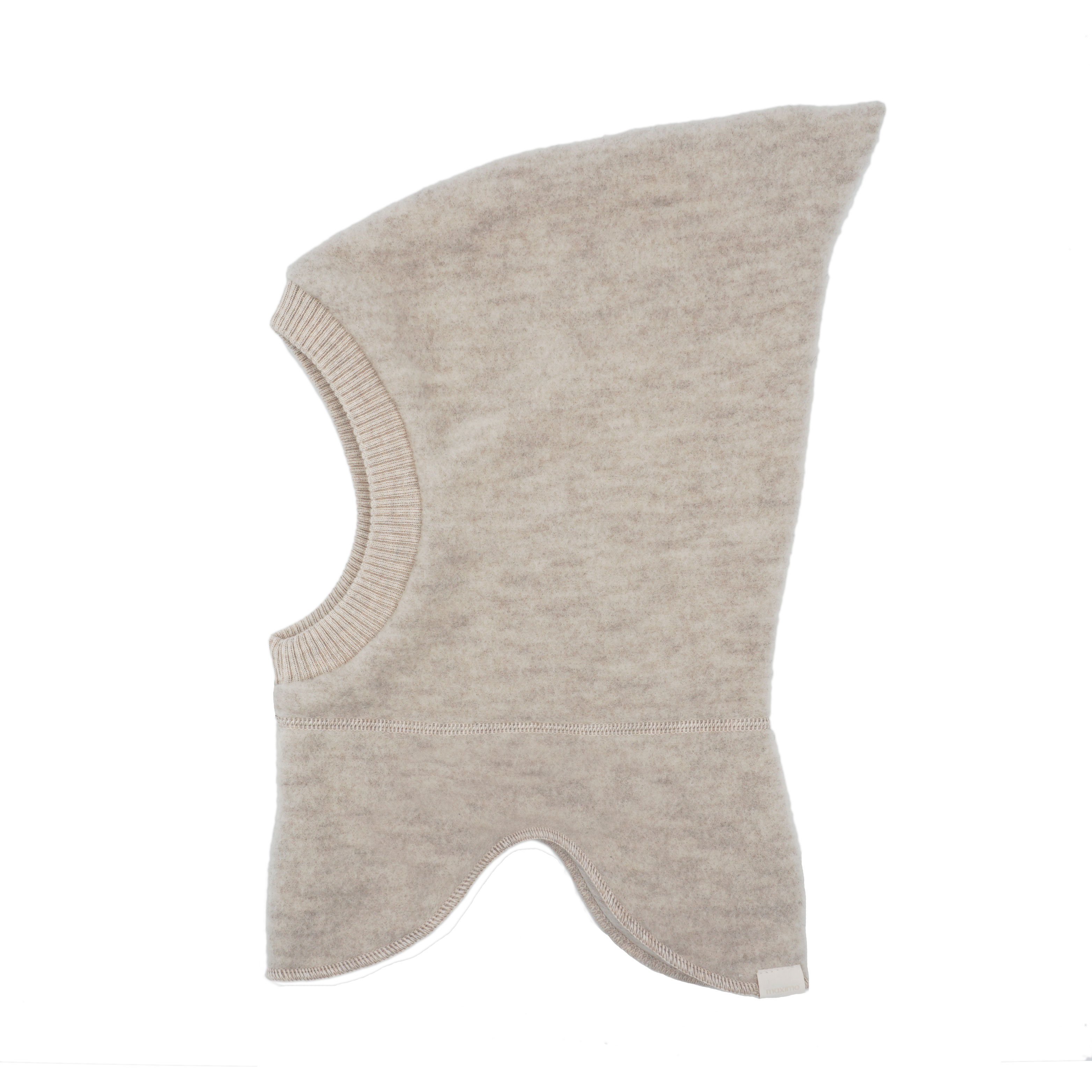 Schlupfmütze MAXIMO, Baby, Gr. 47, beige (düne), Fleece, Baumwolle, meliert, unifarben, Casual, Mützen, Wolle, gefüttert, Rippstrickbündchen, mit Zipfel Image