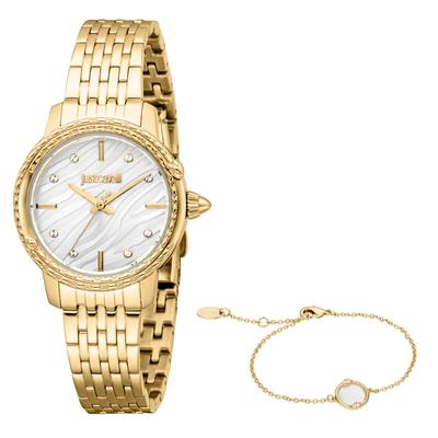 Quarzuhr JUST CAVALLI TIME "Euforia", goldfarben, silberfarben, Armbanduhren, Damen, Armbanduhr, Damenuhr, Edelstahlarmband, Ideal auch als Geschenk Image