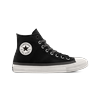 Sneaker CONVERSE "CHUCK TAYLOR ALL STAR WIDE", Gr. 44, schwarz, vintage weiß, schwarz, Textil, sportlich, Schuhe