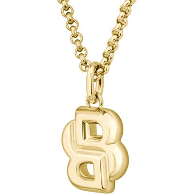 Kette mit Anhänger BOSS "DOUBLE B PETIT, 1580697, 1580747", gold (gelbgoldfarben), Halsketten, Damen, Edelstahl, L: 50,5cm B: 2mm, B:2mm Image