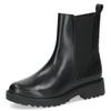 Chelseaboots CAPRICE, Damen, Gr. 39, schwarz, Leder, Textil, klassisch, Schuhe, Blockabsatz, Stiefelette mit Reptilienprägung