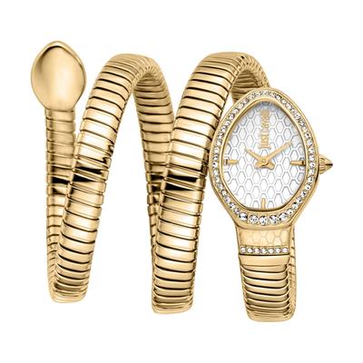 Quarzuhr JUST CAVALLI TIME "Carezza", goldfarben, silberfarben, Armbanduhren, Damen, Armbanduhr, Damenuhr, Edelstahlarmband, analog, Kristallsteine Image