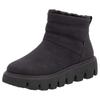 Winterboots RIEKER SPORT, Damen, Gr. 39, schwarz, Nubukleder, unifarben, modisch, Schuhe, Schlupfboots, Stiefelette mit herausnehmbarer Soft-Einlage