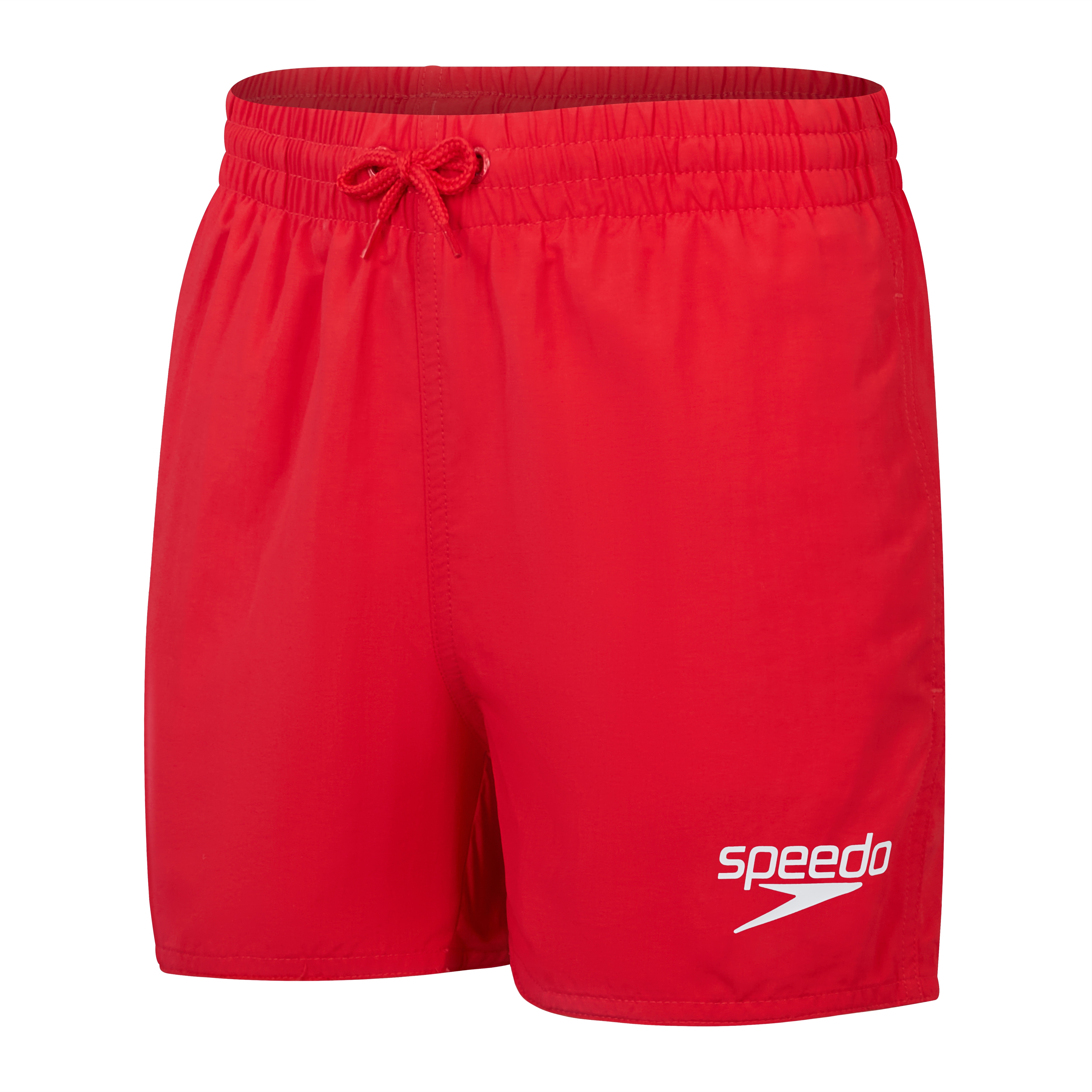 Badeshorts SPEEDO "Bade-Shorts JOHN für Jungs", Jungen, Gr. L (134/140), N-Gr, rot (fed rot), Gewirkt, Obermaterial: 100% Nylon, Badehosen Badeshorts, für Kinder und Jugendliche, mit Gesäßtasche und Abflusssystem