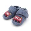 Hüttenschuhe MAXIMO, Kinder, Gr. 21/22, blau (denim), Obermaterial: 100% Wolle, mehrfarbig, bestickt, casual, Schuhe, Lauflernschuhe, Klettverschluss, Anti-Rutsch-Sohle