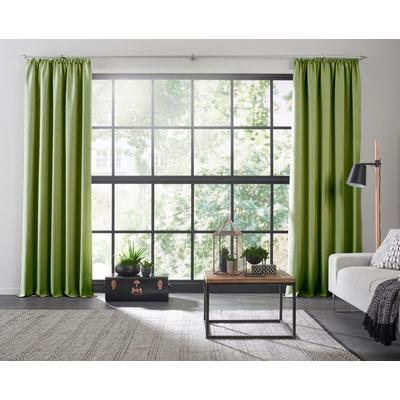 Vorhang WIRTH "Dim out", grün, B:142cm H:185cm, Polyester, Gardinen, nach Maß Image