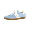 Sneaker PAUL GREEN "Paul Green Sneaker Glattleder", Damen, Gr. 40,5, blau (blau, weiß), Glattleder, casual, Schuhe
