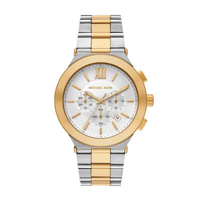 Chronograph MICHAEL KORS "BILLIE", edelstahlfarben, gelbgoldfarben, Armbanduhren, Herren, Quarzuhr, Armbanduhr, Herrenuhr, Edelstahlarmband, analog, Tag Image