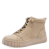 Sneaker MARCO TOZZI, Damen, Gr. 38, grau (taupe), Nubuklederimitat, unifarben, used, modisch, Schuhe, Plateau, Boots, High Top-Sneaker mit elastischem Schnürsenkeln