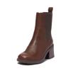 Chelseaboots TIMBERLAND "BELLEVAUXMID CHELSEA BOOT", Gr. 38, braun (schwarz braun full grain), Leder, sportlich, Schuhe, Stiefelette, Winterschuhe, Ankle Boots