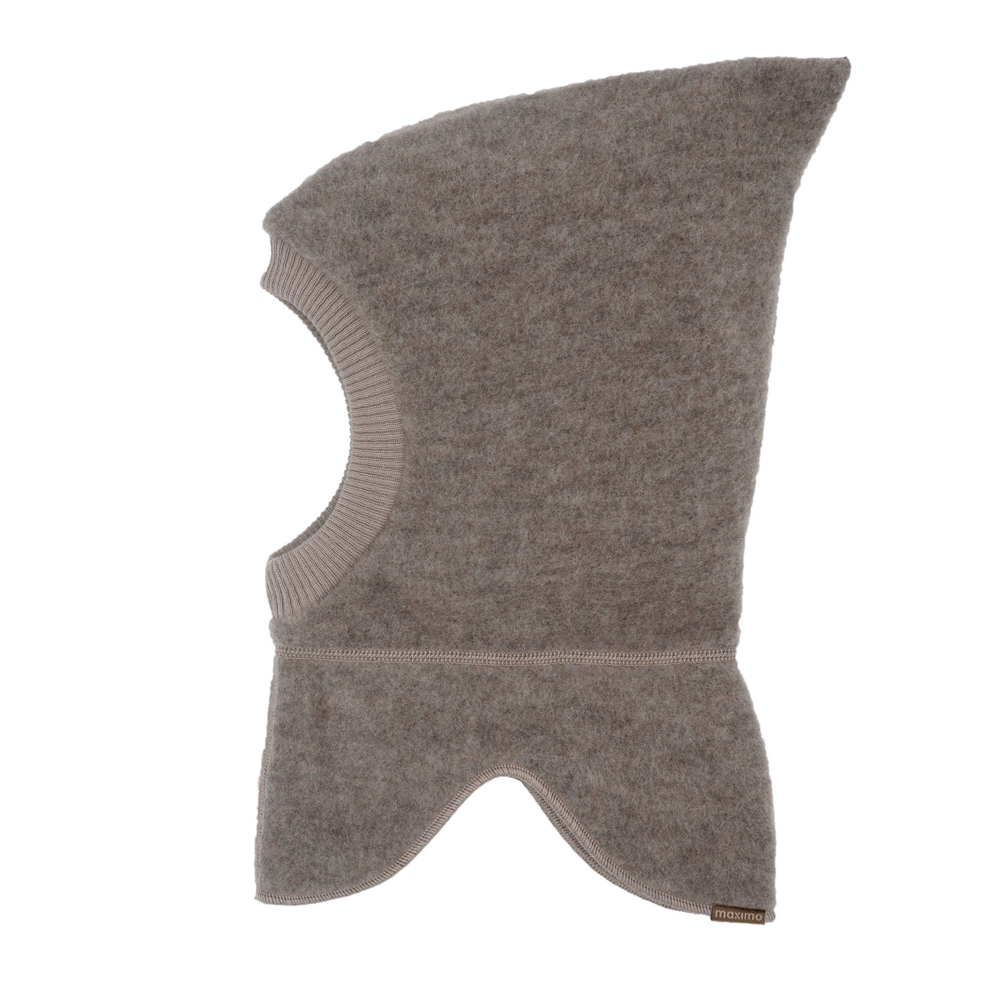 Schlupfmütze MAXIMO, Baby, Gr. 51, braun (braunmeliert), Fleece, Baumwolle, meliert, unifarben, Casual, Mützen, Wolle, gefüttert, Rippstrickbündchen, mit Zipfel Image