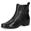 Stiefelette CAPRICE, Damen, Gr. 37,5, schwarz, Leder, klassisch, Schuhe, Blockabsatz, Businessschuh, Boots mit hübschem Zierelement