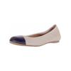 Ballerina GABOR "Gabor Ballerinas Leder", Damen, Gr. 38,5, beige (beige, schwarz), Leder, casual, Schuhe