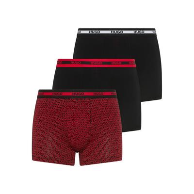 Boxershorts HUGO UNDERWEAR "BOXER BR PLANET DES", Herren, Gr. L (52), open miscellaneous 963, Jersey, Obermaterial: 95% Baumwolle, 5% Elasthan, eng, Unterhosen, elastischer Bund mit Logo, aus Stretch-Baumwolle, enganliegend Image