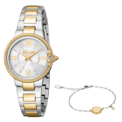 Quarzuhr JUST CAVALLI TIME "Primavera", silberfarben, goldfarben, Armbanduhren, Damen, Armbanduhr, Damenuhr, Edelstahlarmband, Ideal auch als Geschenk Image