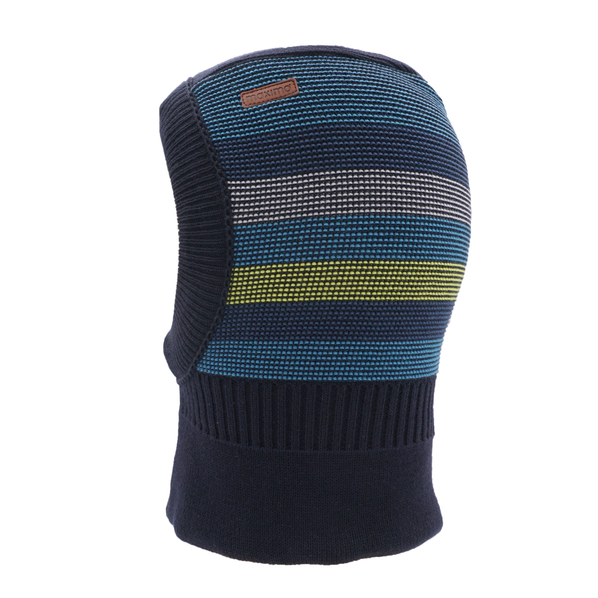 Schlupfmütze MAXIMO, Baby, Gr. 49, blau (dunkelmarine), Strick, Baumwolle, mehrfarbig, Casual, Mützen, Baumwolle, doppelt gestrickt, wärmend, Rippstrickbündchen Image