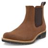 Chelseaboots ECCO "ELAINA", Damen, Gr. 38, braun (camelfarben), Veloursleder, casual, Schuhe, Schlupfboots, Herbstboots, Stiefelette mit Stretcheinsätze