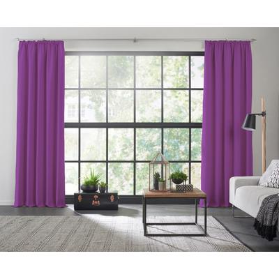 Vorhang WIRTH "Dim out", lila, B:142cm H:185cm, Polyester, Gardinen, nach Maß Image