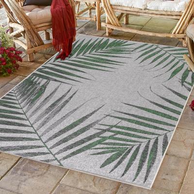 Outdoorteppich AYYILDIZ TEPPICHE "SUNNY 4414", grün, B:80cm H:5mm L:150cm, Polypropylen, Teppiche, Läufer / Pflegeleicht / Strapazierfähig / In- und Outdoor geeignet Image
