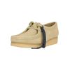 Schnürschuh CLARKS "Wallabee Maple Suede", Damen, Gr. 36, beige (sand), Leder, casual, Schuhe, mit unverwechslebarer Kreppsohle