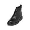 Stiefelette MARC O'POLO "aus gebürstetem Kalbleder", Damen, Gr. 43, schwarz, Obermaterial: 100% Leder (Rind), unifarben, Schuhe