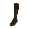 Stiefel MARC O'POLO "aus hochwertigem Velours-Rindleder", Damen, Gr. 37, braun (schwarz earth), Obermaterial: 100% Leder (Rind), unifarben, Schuhe