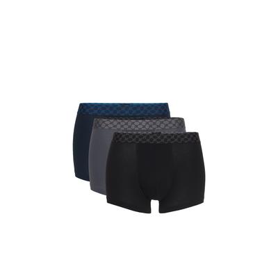 Boxer JOOP "Everyday", Herren, Gr. M, blau (dunkelblau, grau, schwarz), Single Jersey, Obermaterial: 95% Baumwolle, 5% Elasthan, körpernah, Unterhosen, Baumwoll-Mix, Cornflower-Design-Bund, elastisch, ohne Eingriff Image