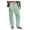 Loose Fit Plus Size Hose mit Flachs-Baumwoll-Mischung
