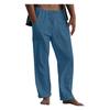 Loose Fit Plus Size Hose mit Flachs-Baumwoll-Mischung