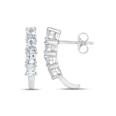 Vira Jewels Ohrhänger 925 Sterling Silber rhodiniert Aquamarine Image