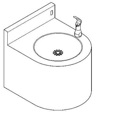 KWC Aquarotter Wandtrinkbrunnen, ANIMA, Edelstahl, 305x320x350 mm, Trinksprudler, elek., 2030056994 2030056994 Image