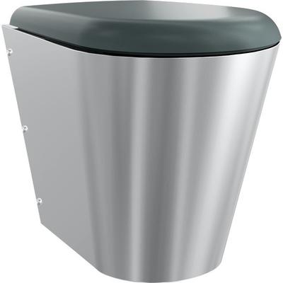 KWC Aquarotter T-WC, CAMPUS, Edelstahl, wandhängend, 360x456x500 mm, S. bodenlang, Sitz grau, 360000 3600000656 Image