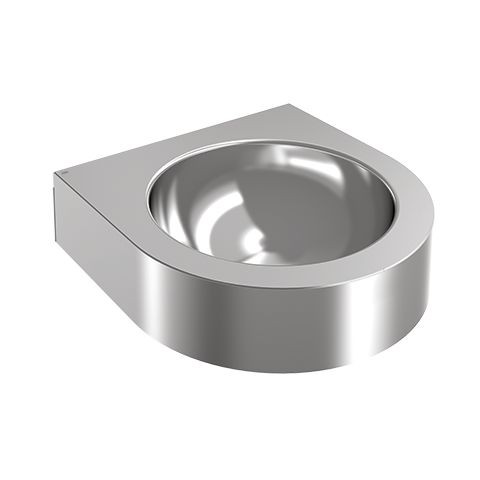 KWC Aquarotter Einzelwaschtisch, ANIMA, Edelstahl, 345x118x350 mm, halbrund, 2030072330 2030072330