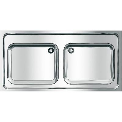 KWC Aquarotter Gewerbespüle, MAXIMA, Edelstahl, 2 Becken, 1200x432x600 mm, 2000057702 2000057702 Image
