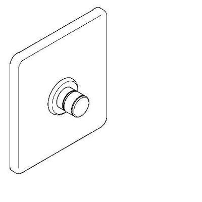 KWC Aquarotter Durchgangsventil, F3, hydraulisch, o. Mischung, UP, Umrüstung 5301/2331, 2030058482 2030058482 Image