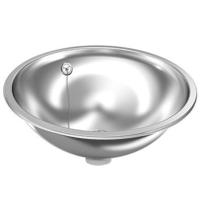 KWC Aquarotter Rundbecken, RONDO, Edelstahl, hgl, 456x165 mm, Überlauf, Ab-u.Überlaufgarn., 36000097 3600009753 Image